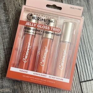 Cherimoya Jelly Gloss Trio - Max Makeup Lip Gloss Trio Set Vanilla Flavored